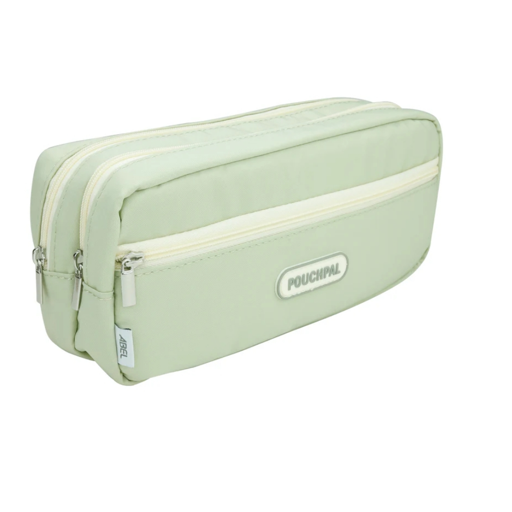 力大牌ABEL 柔彩三層大容量筆袋(08701) 綠/粉蜜藕粉, , large