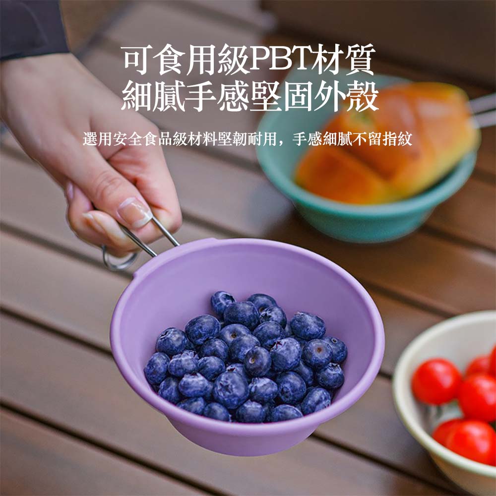 新款食品級耐用露營雪拉碗奶油黃1個裝（露營餐具 耐熱碗 野餐碗 戶外便攜碗）, , large