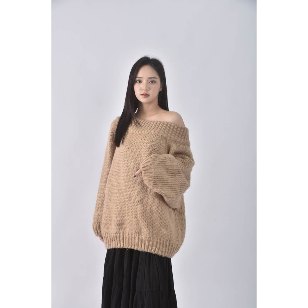 (XL) 厚磅棕色毛衣二手衣, , large