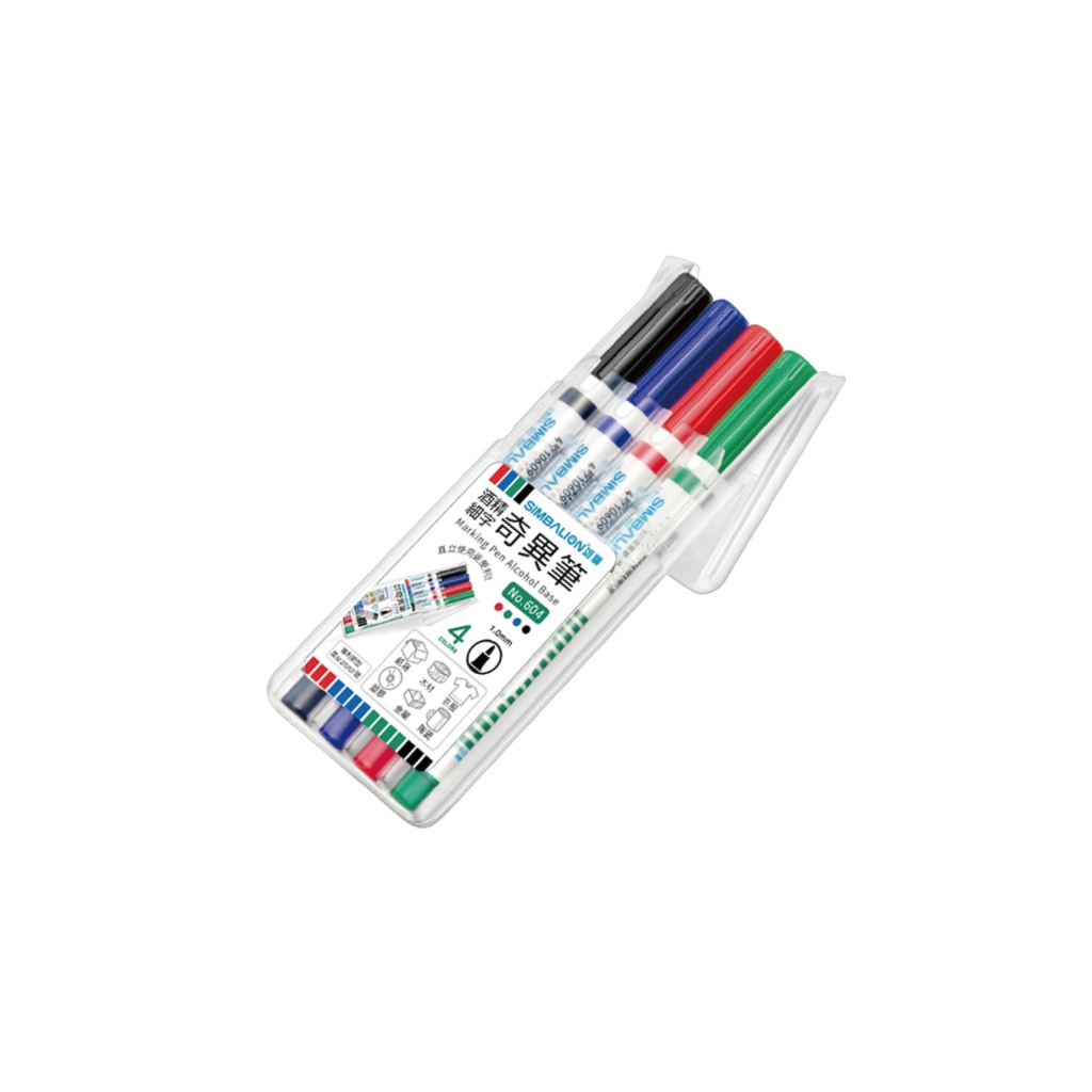 雄獅  600酒精細字奇異筆4色組/8組/12組4色組(604), , large