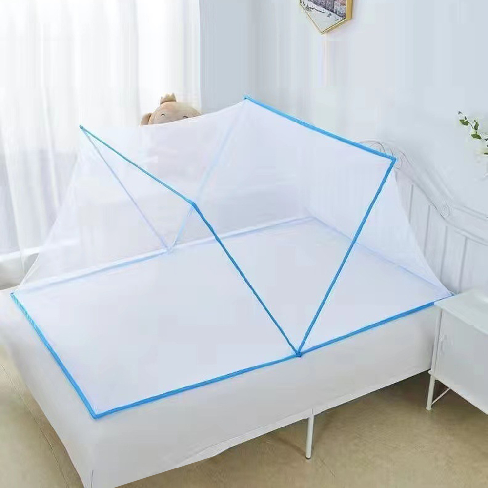 Easy to store, no installation, foldable bottomless mosquito net for single person, , large