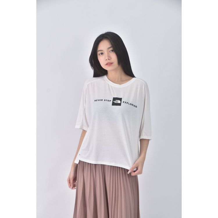 (XL) the north face質感白色短袖上衣二手衣