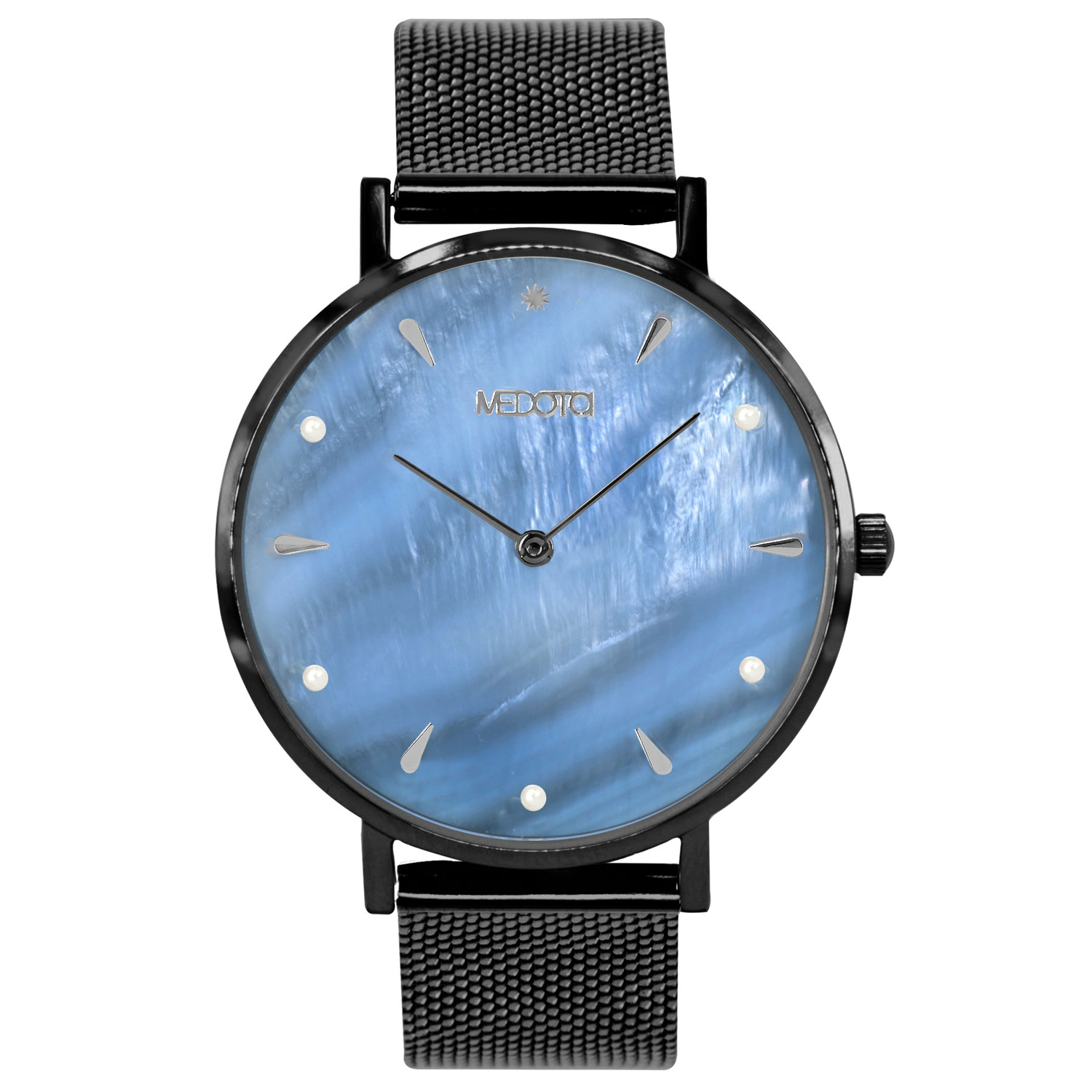 [MEDOTA] THETIS collection minimalist shell ladies watch-Black / SE-8502, , large