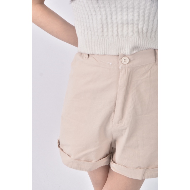 (M) i miss高腰寬鬆杏色短褲二手衣, , large