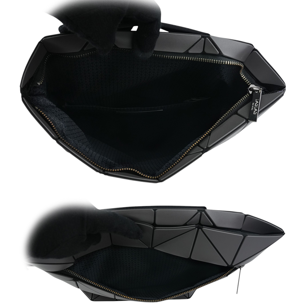 ISSEY MIYAKE BAO BAO BLOCKY 啞光霧面拉鍊後背包/炭灰色, , large