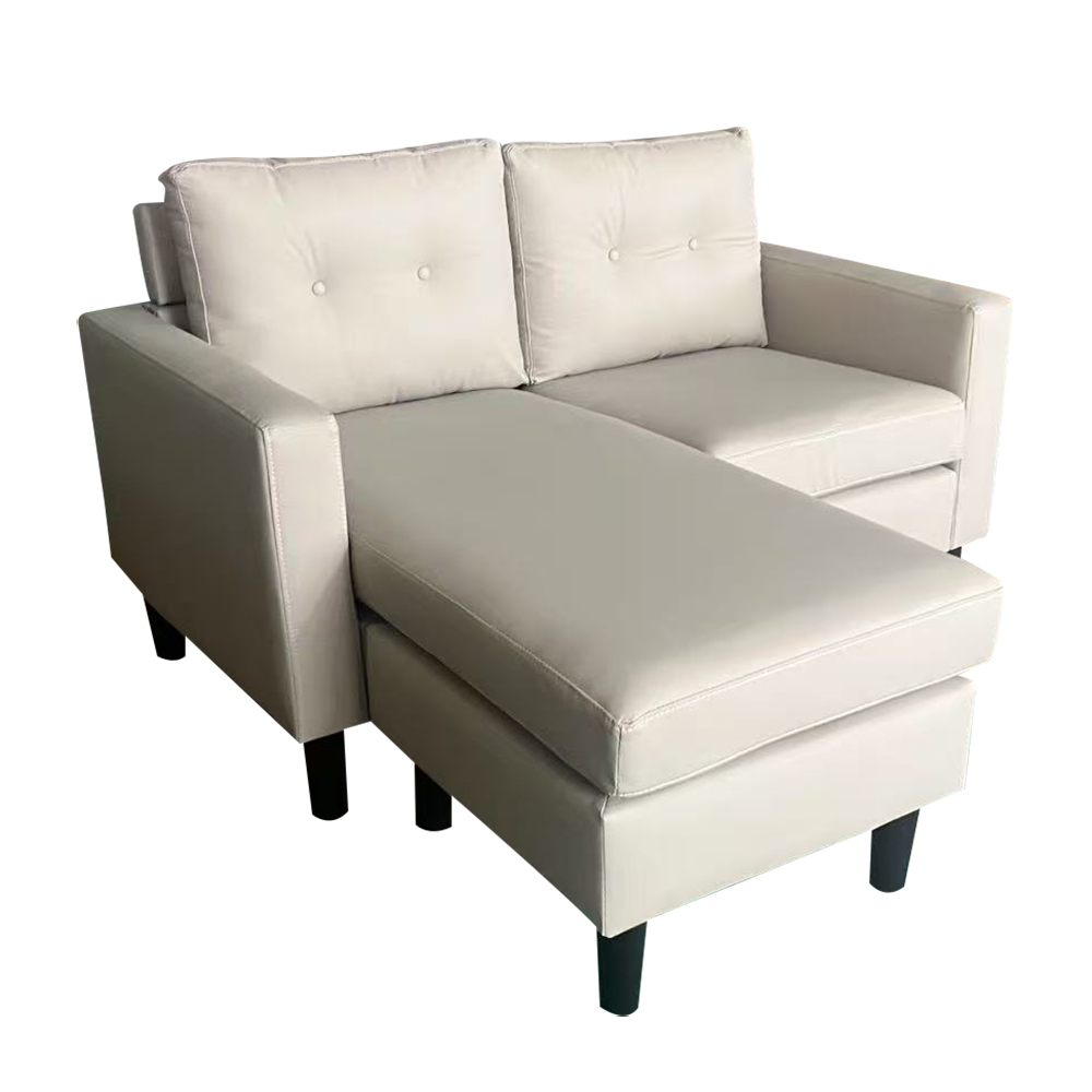 【Hampton 漢汀堡】安得烈皮面雙人轉角L型沙發-卡其色, , large