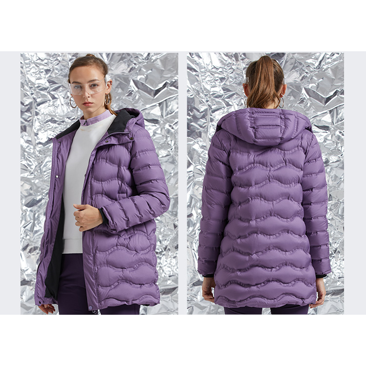 【天天免運】TECTOP 探拓戶外12145310女款長版無縫連帽羽絨外套～時尚長版連帽設計、無縫防風、防潑水、白鴨絨, , large