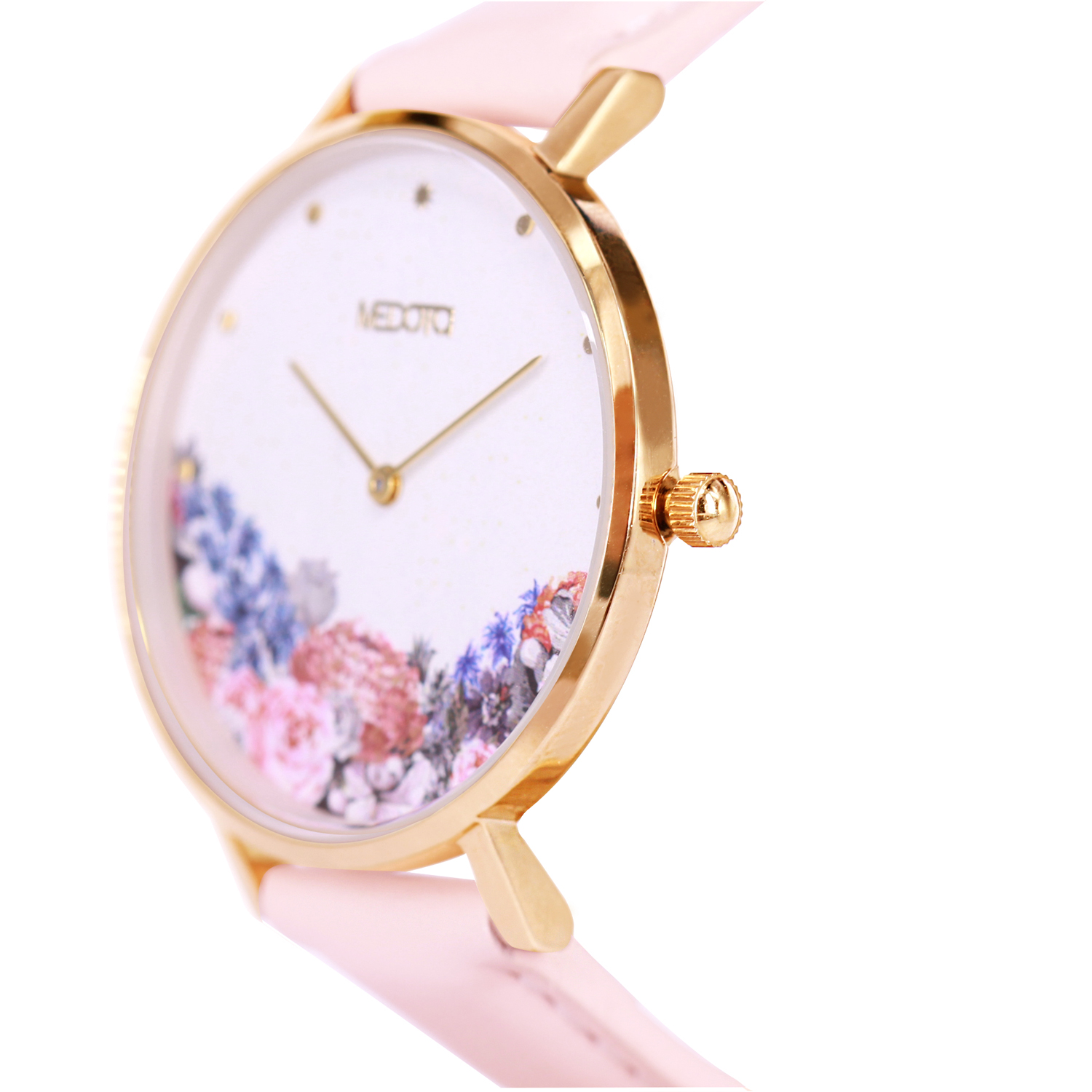 [MEDOTA] Blossom collection pink leather strap ladies watch-Fantasy garden / BO-8901, , large