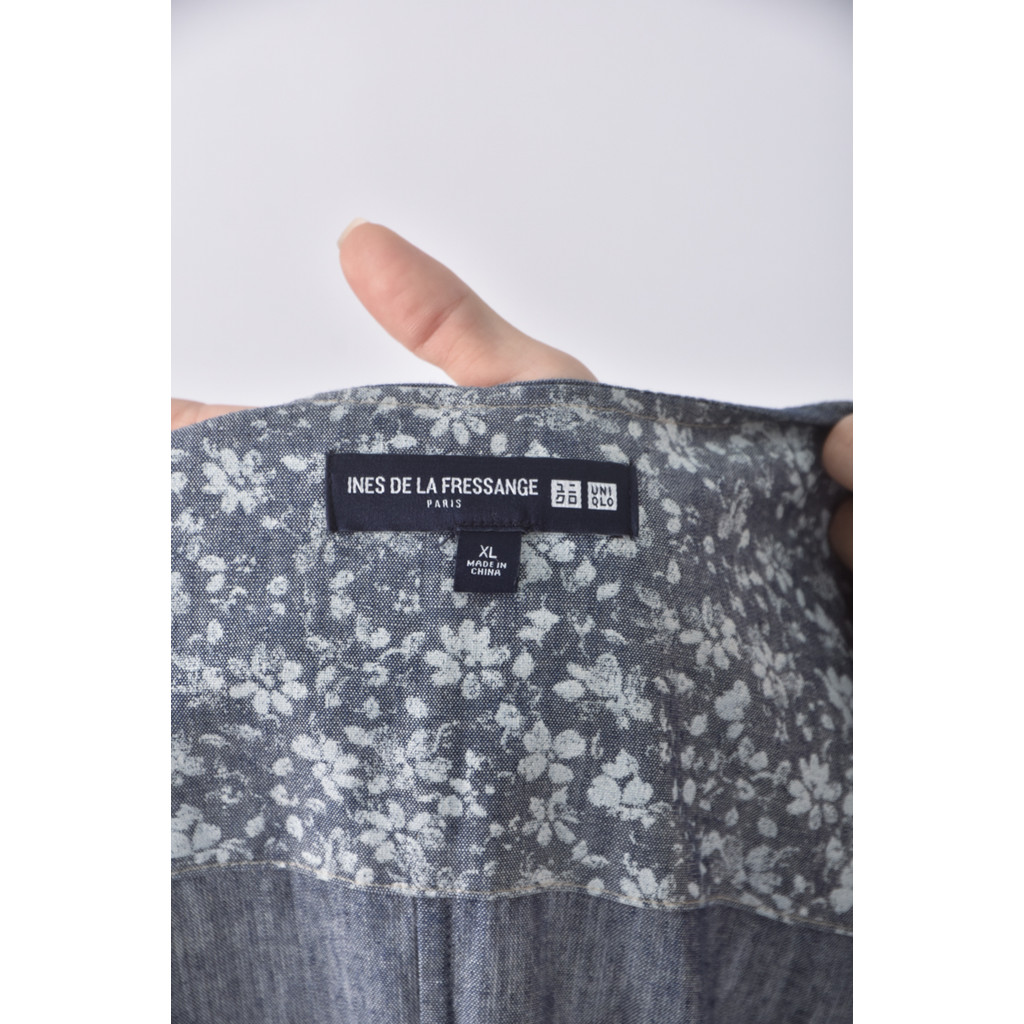 (L) uniqlo無袖藍色洋裝二手衣, , large