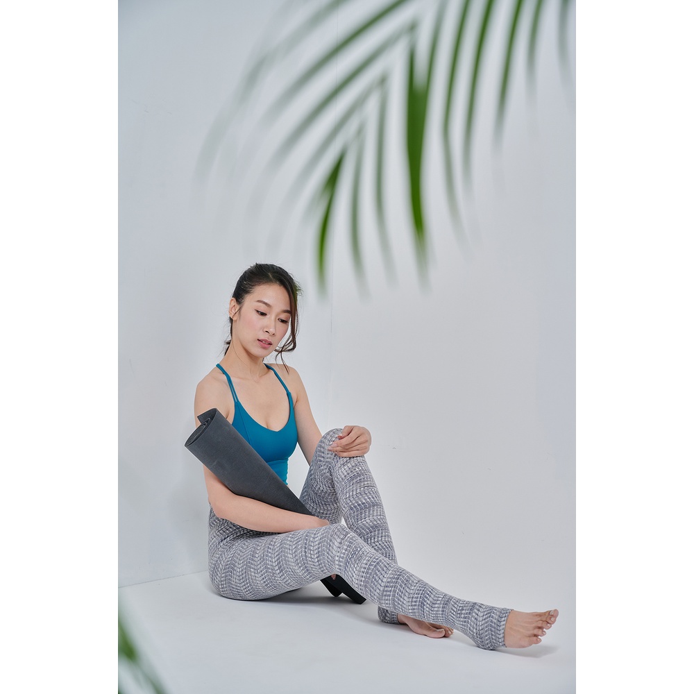 YOGA FLOW Alma Bra - 麻花短版上衣 - 石青藍 Aquamarine Blue, , large