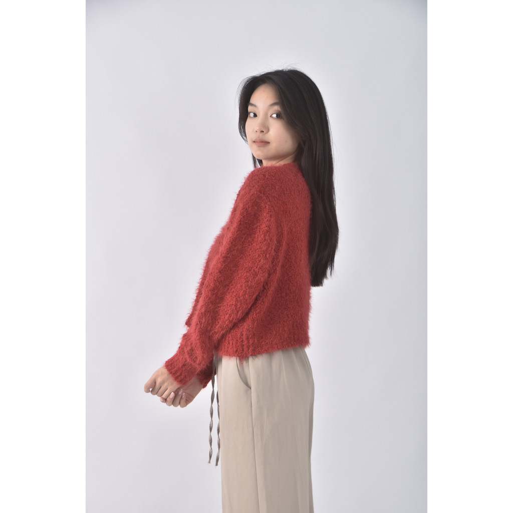 (XL) 圓領紅色外套二手衣, , large