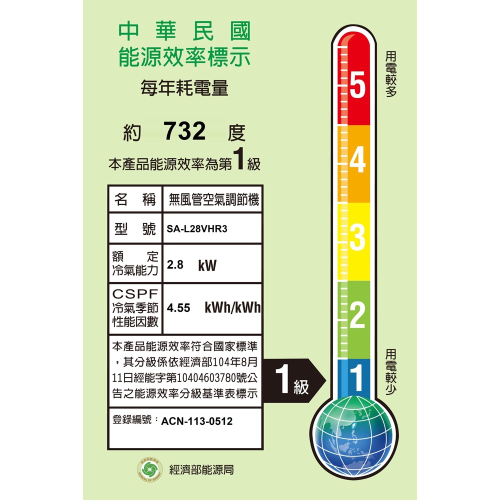 SANLUX 台灣三洋 3-4坪 一級能效 R32變頻窗型冷氣 左吹冷暖空調 SA-L28VHR3, , large