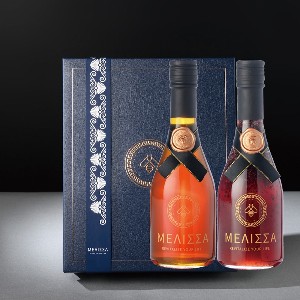 【Melissa】玫瑰420g+櫻花420g 2入蜂蜜禮盒(加送蜂蜜氣泡飲6入), , large