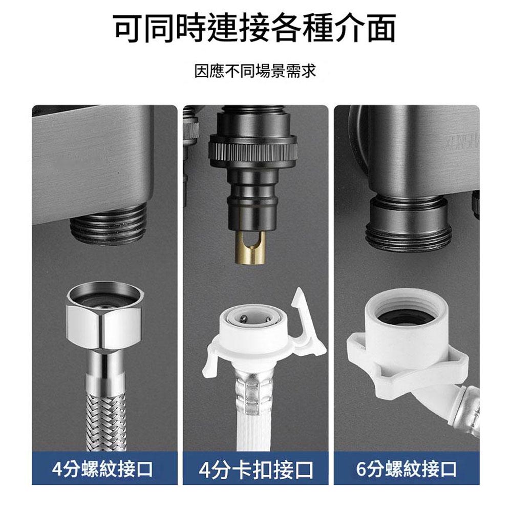 洗衣機止水閥槍灰雙出水, , large