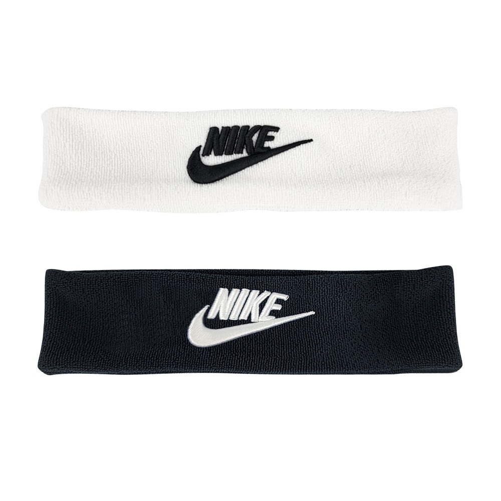 NIKE CLASSIC WIDE TERRY 頭帶 運動頭帶 止汗髮帶 健身 訓練 運動 舒適 貼合 寬幅 白 黑, , large