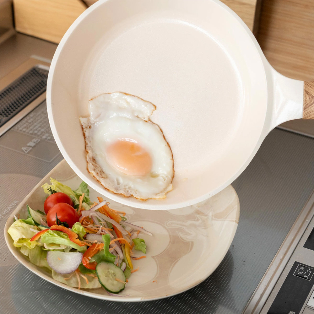 【HANAKO】Japan 6-Layer Ceramic Nonstick Frying Pan 20cm (Compatible with IH & Gas Stoves / Fast Heating & Easy to Clean / Lightweight Design), , large