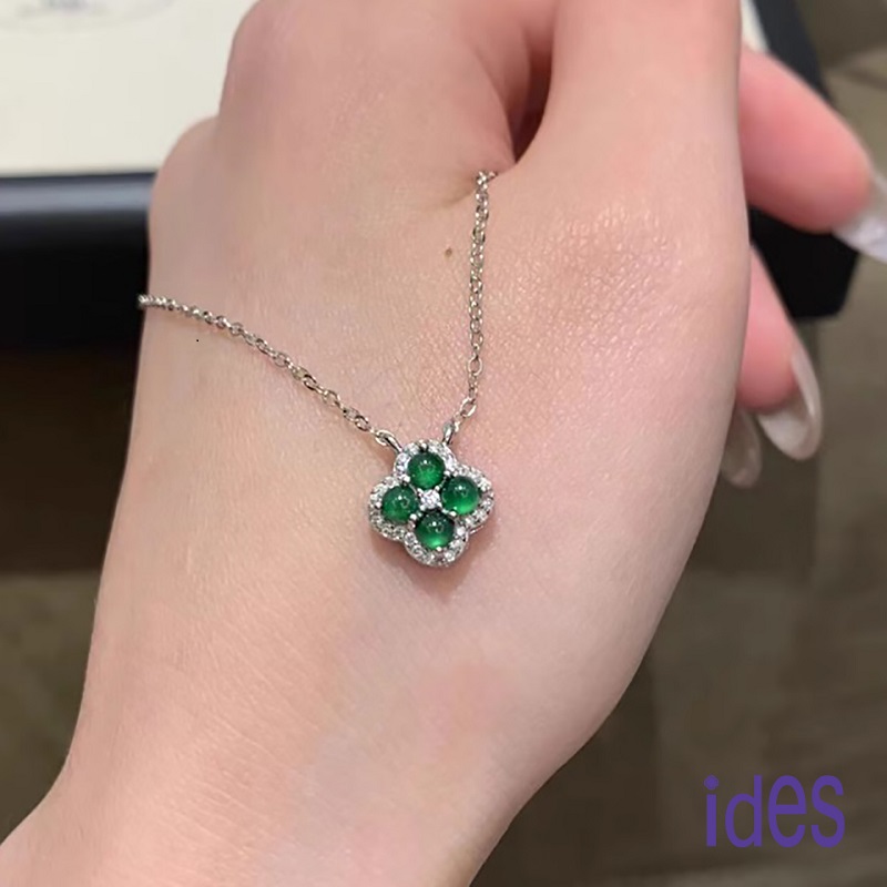 [ides愛蒂思] 輕珠寶東方系列綠玉髓項鍊鎖骨鍊/幸運草, , large