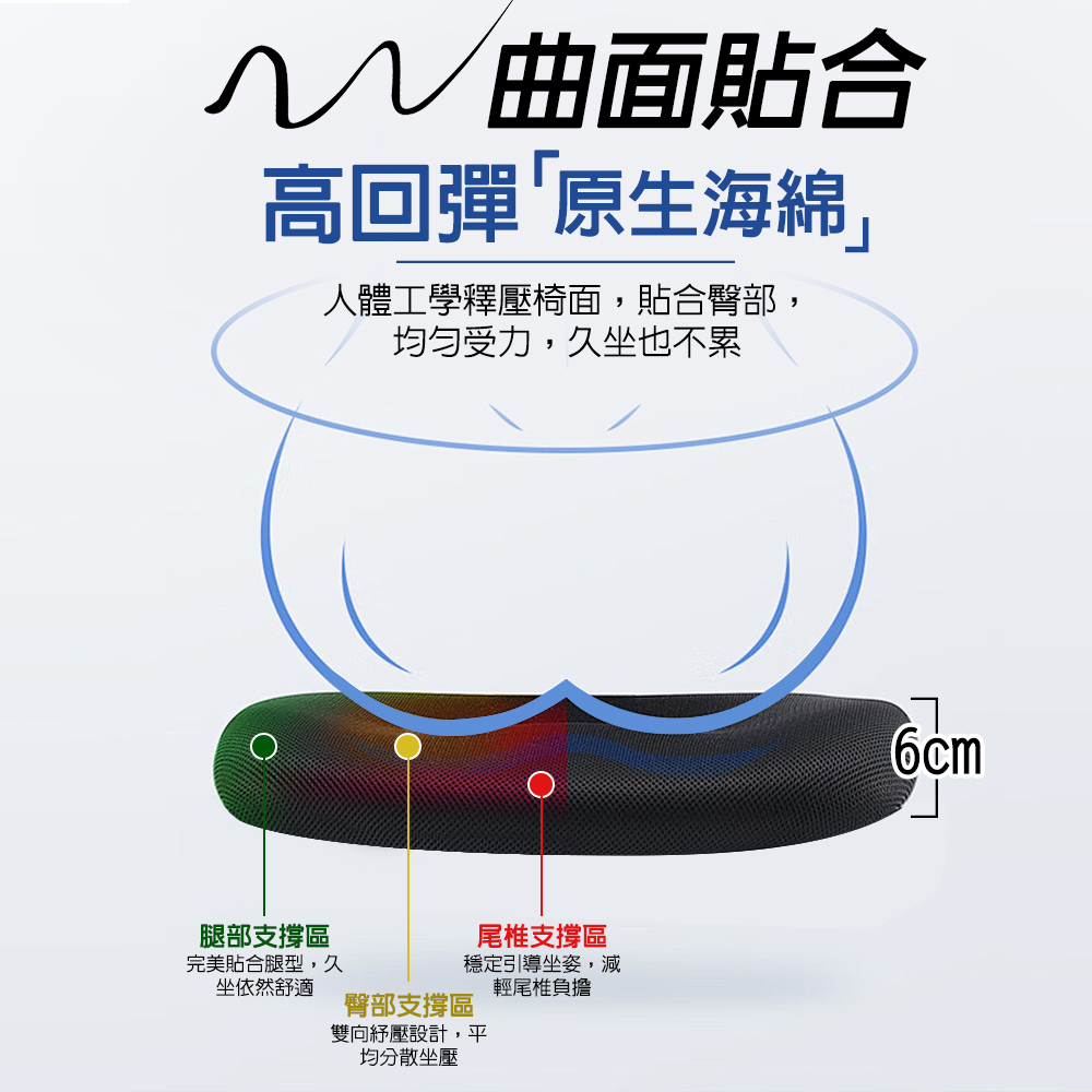 G+ Home No-Assembly Taiwan-Made Ergonomic Low-Back Breathable Lumbar Support Chair &ndash; Gray (C6826-G), , large