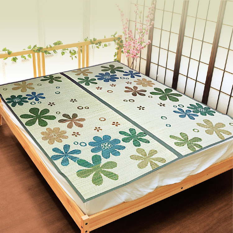 VICTORIA 天然藺草涼蓆加厚加密-單人(花色隨機出貨), , large