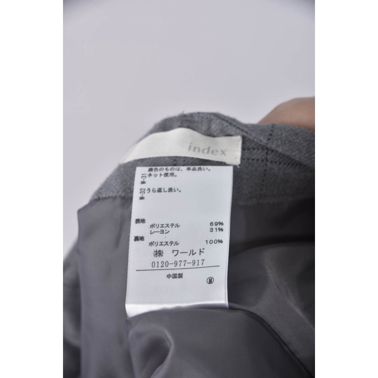 (2XL) index高腰格紋灰色短褲二手衣, , large