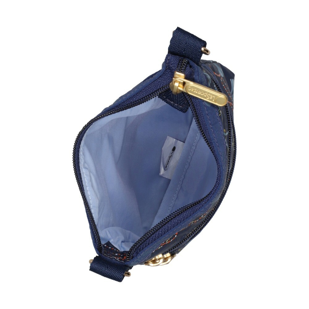 LeSportsac 3 Zip Crossbody 三層拉鍊斜背包 手機包 -湛藍海鍊, , large