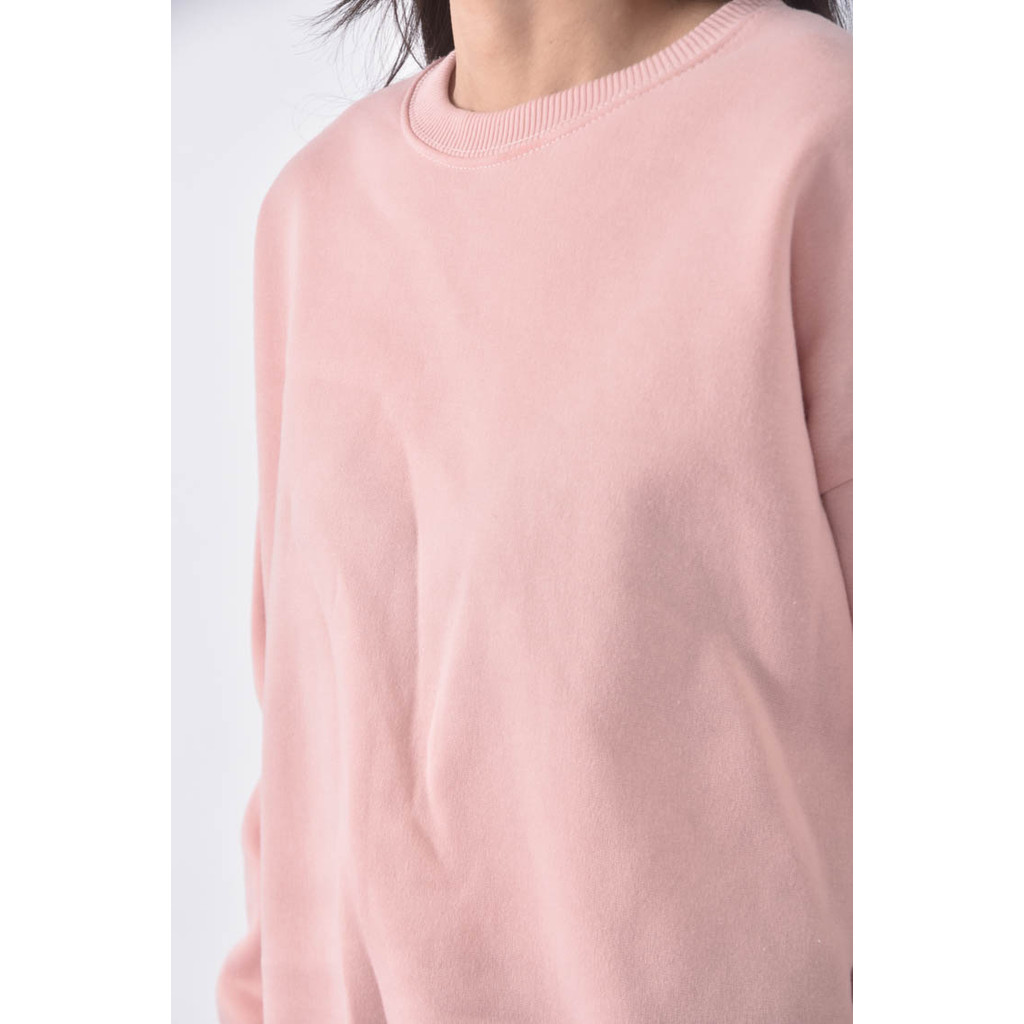 (F) 【又又私服】playroom韓牌運動素面粉色長袖上衣二手衣, , large