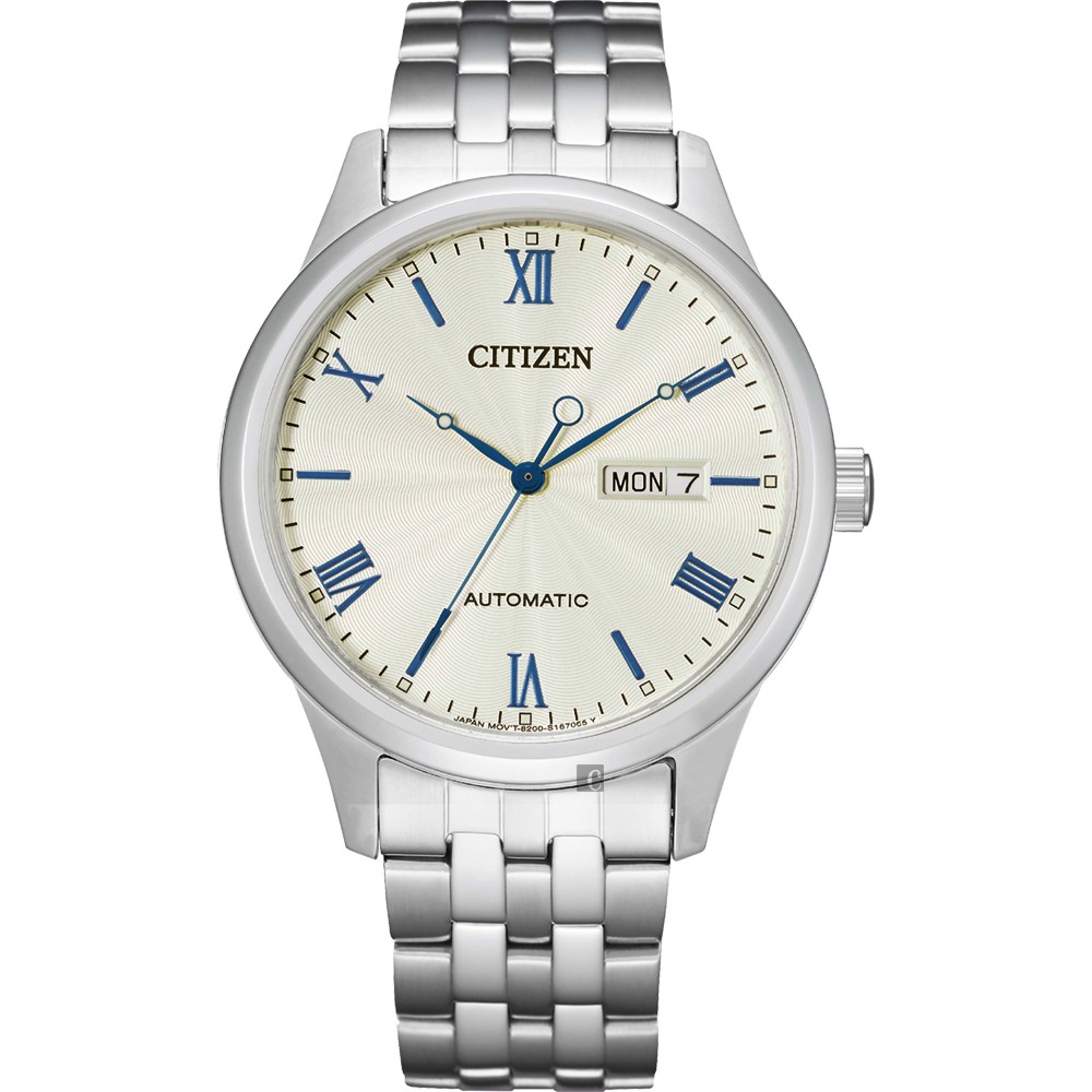 CITIZEN 星辰 限量日曆機械手錶 NH7501-85A, , large