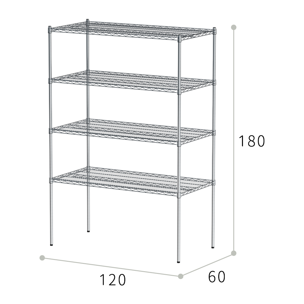 【Y HOUSE】120x60x180公分 荷重型四層鐵架 耐重層架 荷重型鐵力士架, , large