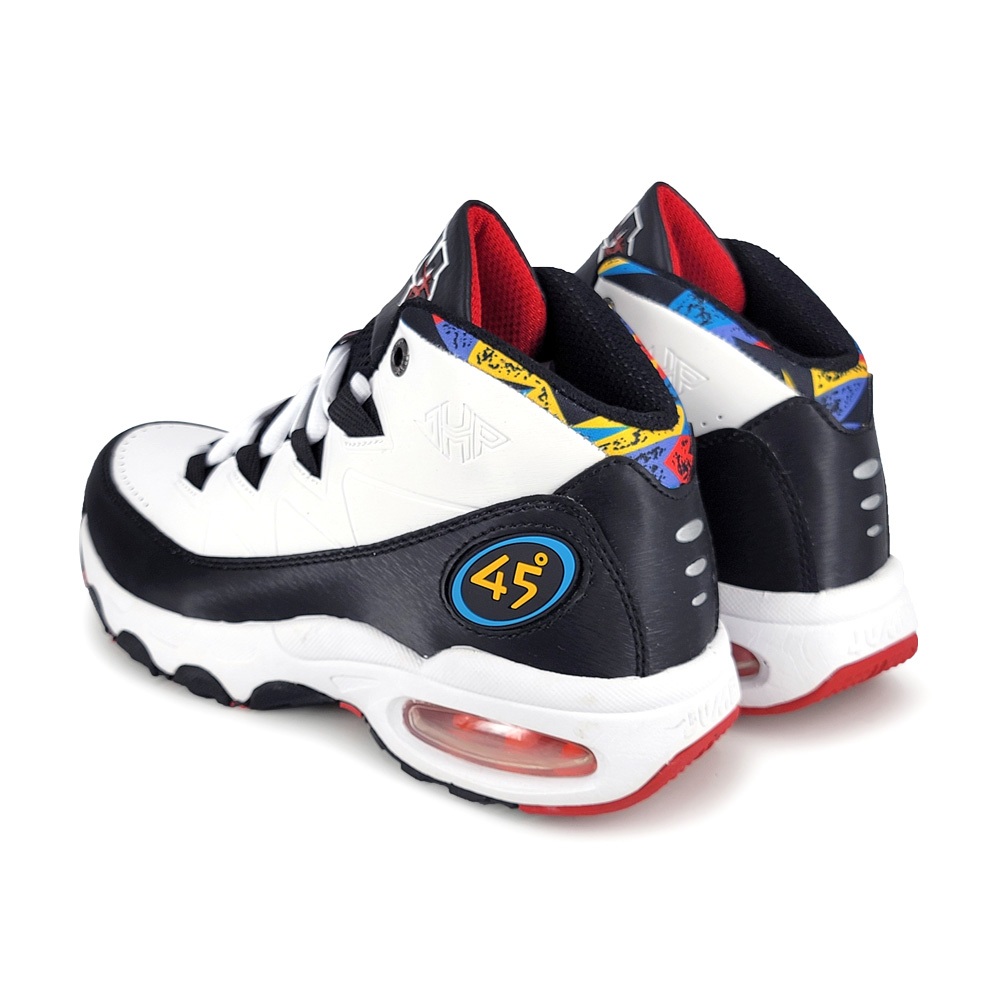 JUMP將門 高筒氣墊籃球男鞋 男運動鞋 籃球鞋 氣墊鞋 MIT台灣製造 輕量 透氣 抗菌 防臭 耐磨 止滑 白黑 黑, , large