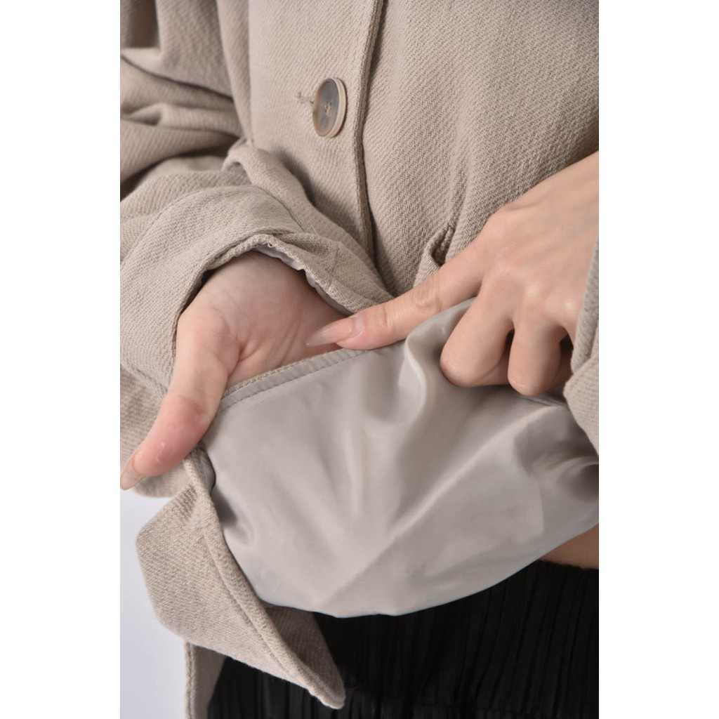 (XL) levely and thisway韓牌排扣杏色外套二手衣, , large