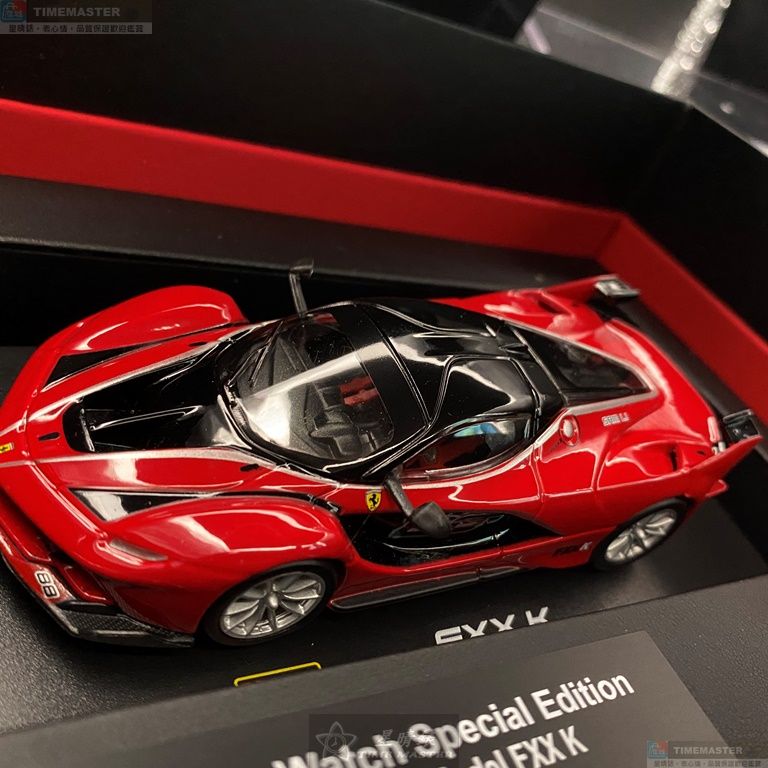 [星晴錶業]FERRARI手錶,42mm,FE00002黑色錶面黑錶殼紅矽膠錶帶款, , large