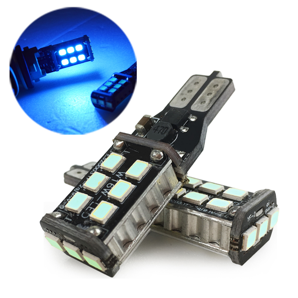 Super Bright Decoder W16W-15 LED T10 Style - 2 Pack - White Light, , large