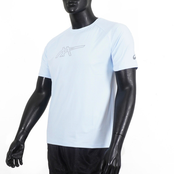 Asics 男 T恤 運動上衣 休閒短袖 涼感 水藍 亞版 [2031F005-402], , large