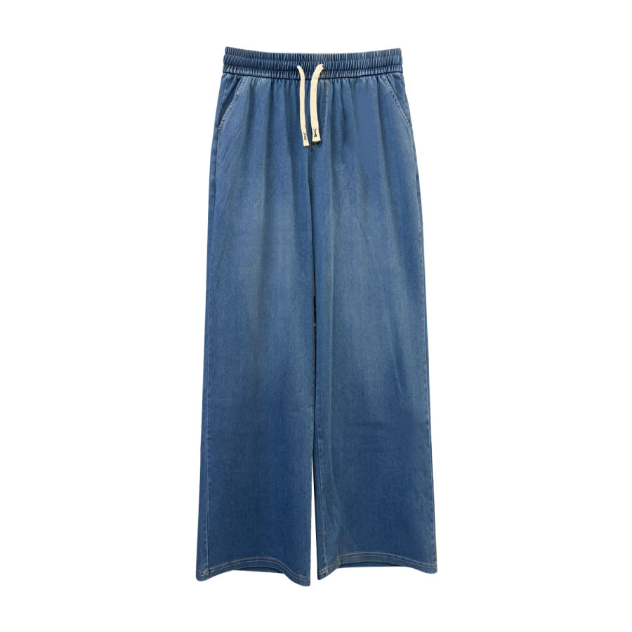 輕型牛仔直筒寬褲 C1-A2520, , large