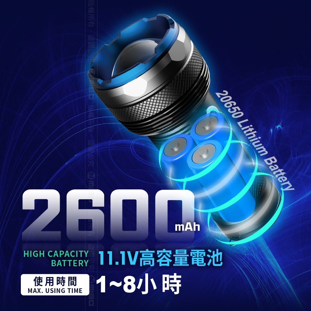 8PP MB7803 Super Bright Outdoor Flashlight 20000 Lumens, , large