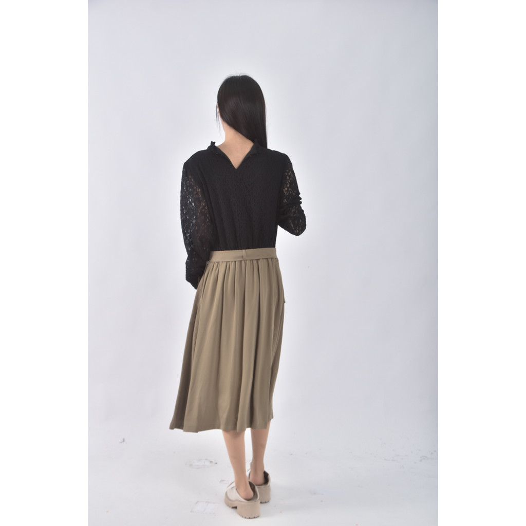 (S) b club棉質優雅黑色綁帶洋裝二手衣, , large