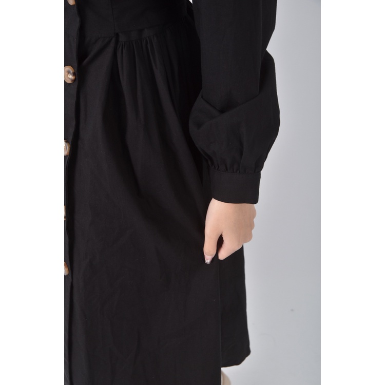 (M) cereal排扣黑色洋裝二手衣, , large