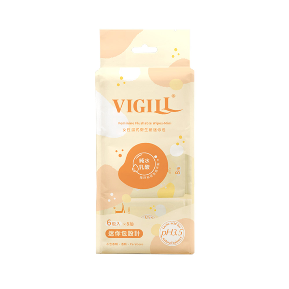 [幸一生醫] VIGILL婦潔 女性濕式衛生紙-迷你包 6包/袋, , large
