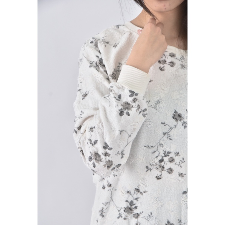 (M) epabis質感棉質圓領白色長袖上衣二手衣, , large