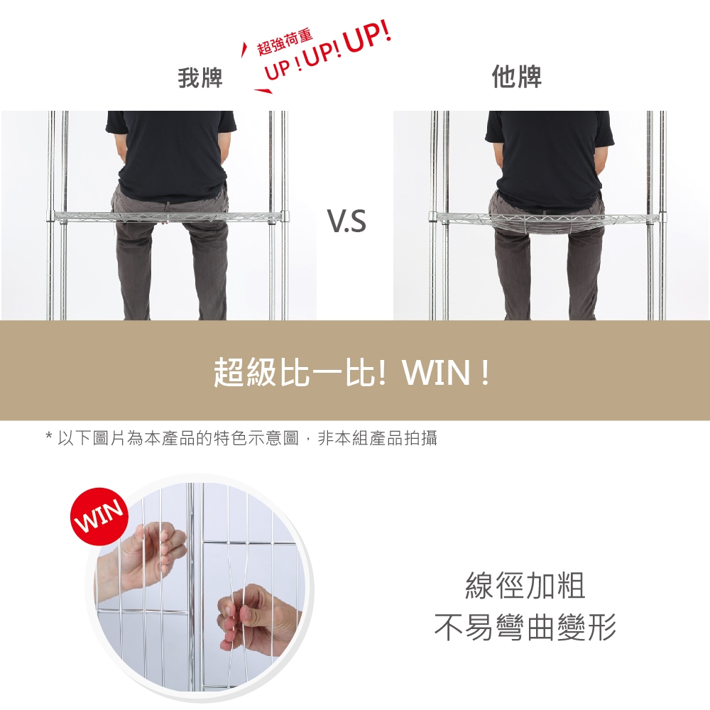 【KIWISH】46x40系列層架 三層 四層架 鐵力士架 居家收納架 (質感黑) 鐵架 層架 置物架 電器架 波浪架 收納架, , large