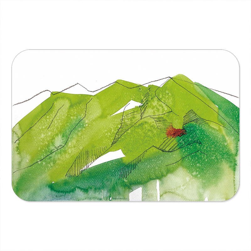【Monster】 Soft Diatomaceous Earth Absorbent Mat – BiiJiuzi Collection (60x40cm) – Yilan Matcha Mountain – Mist, , large