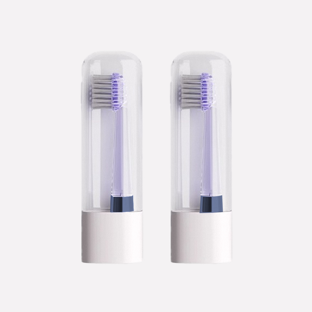 JIMOK J6 PRO Electric Toothbrush Replacement Heads Two-Pack (Gum Care Bristles) - Deep Sea Blue