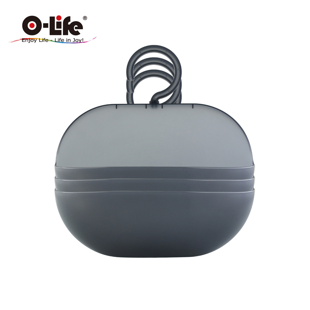 [O-Life] Rotating hook drain storage box 3 sets - grey model, , large