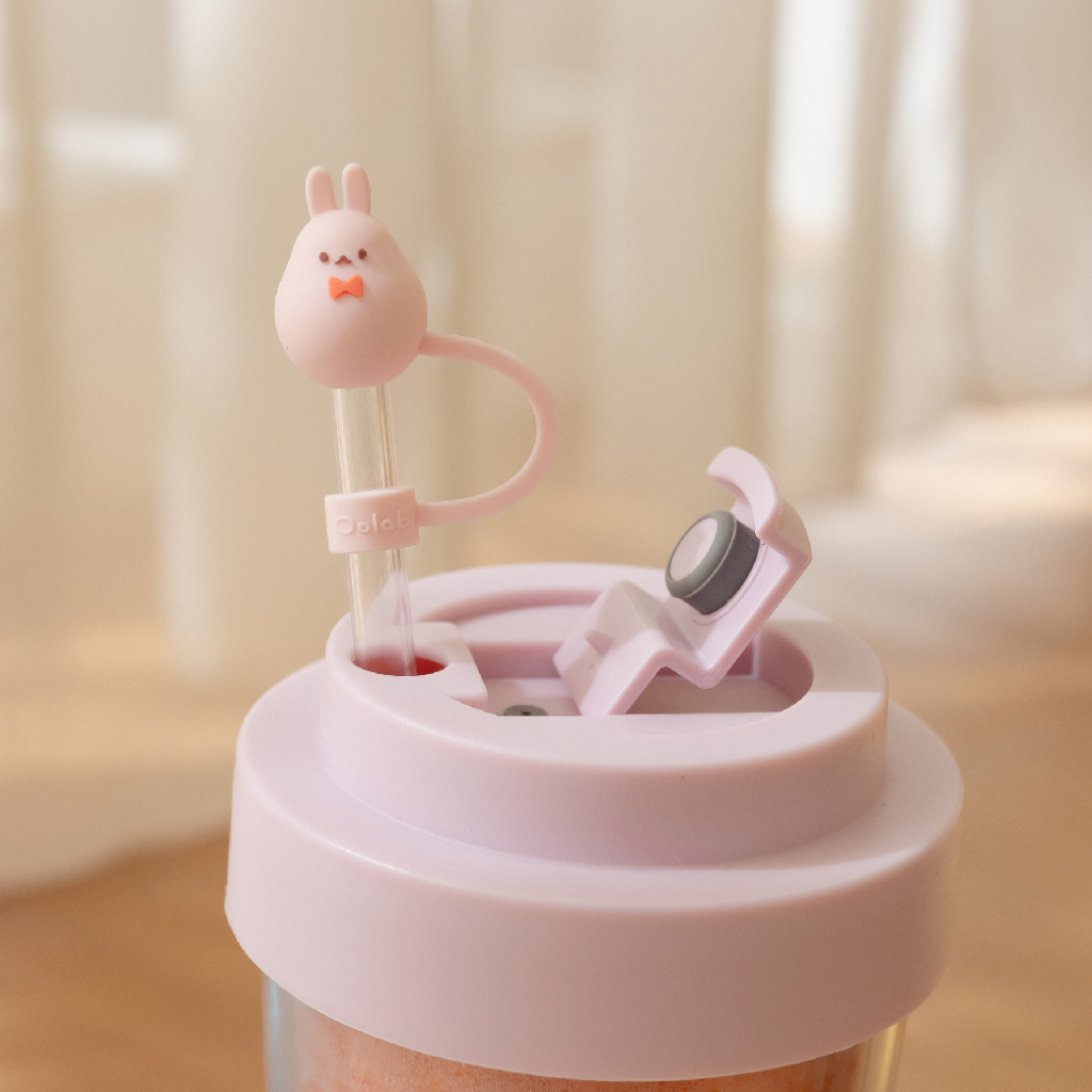 【Oolab 良杯製所】陪伴系列造型矽膠防塵粗/細吸管蓋, , large