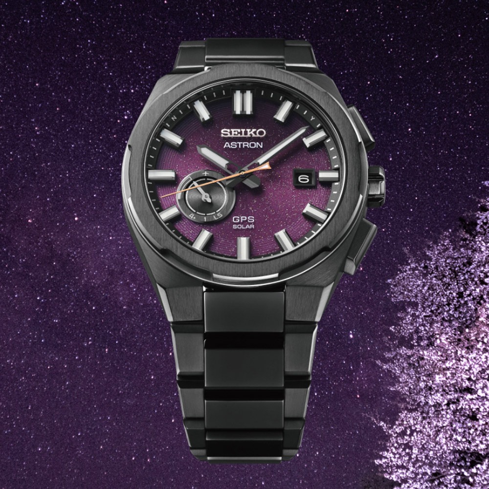 SEIKO精工 Astron 限量夜櫻 GPS衛星定位 鈦金屬太陽能手錶SSJ029J1/3X62-0AG0SD, , large