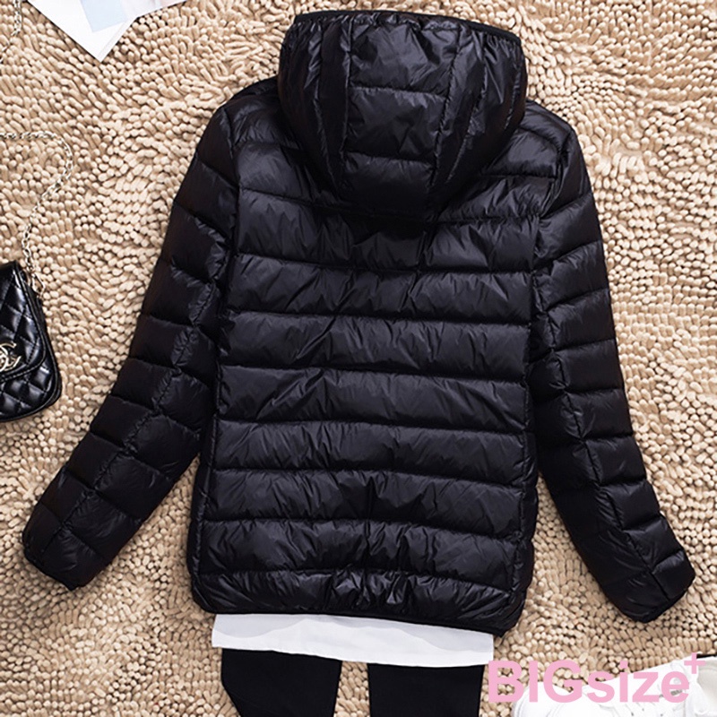 大尺碼-白鴨絨羽絨外套-紫/黑/酒紅-0108610, , large