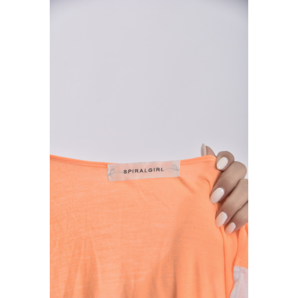 (F) spiral girl大圖橘色上衣二手衣, , large