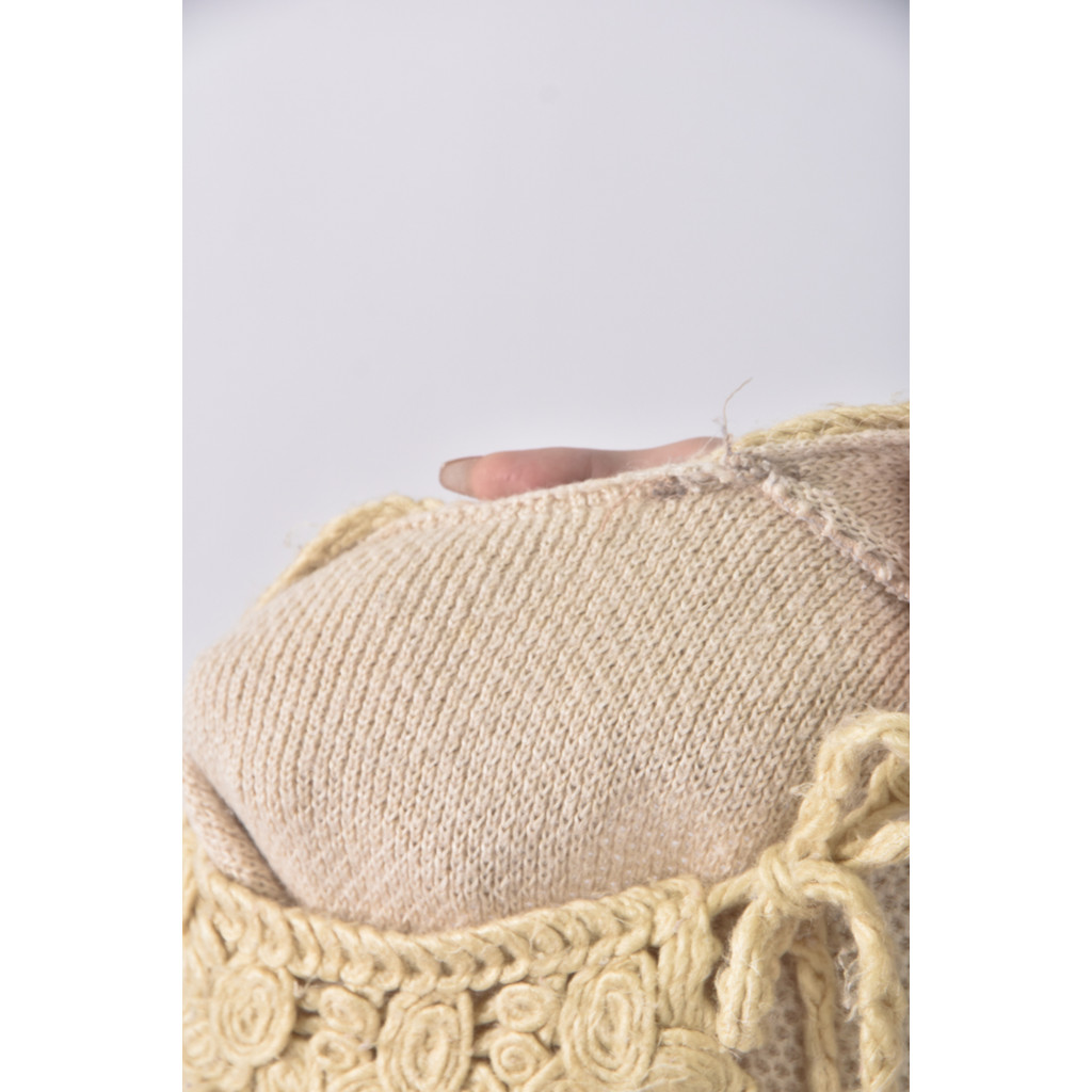 (S) 綁帶黃色長袖上衣二手衣, , large