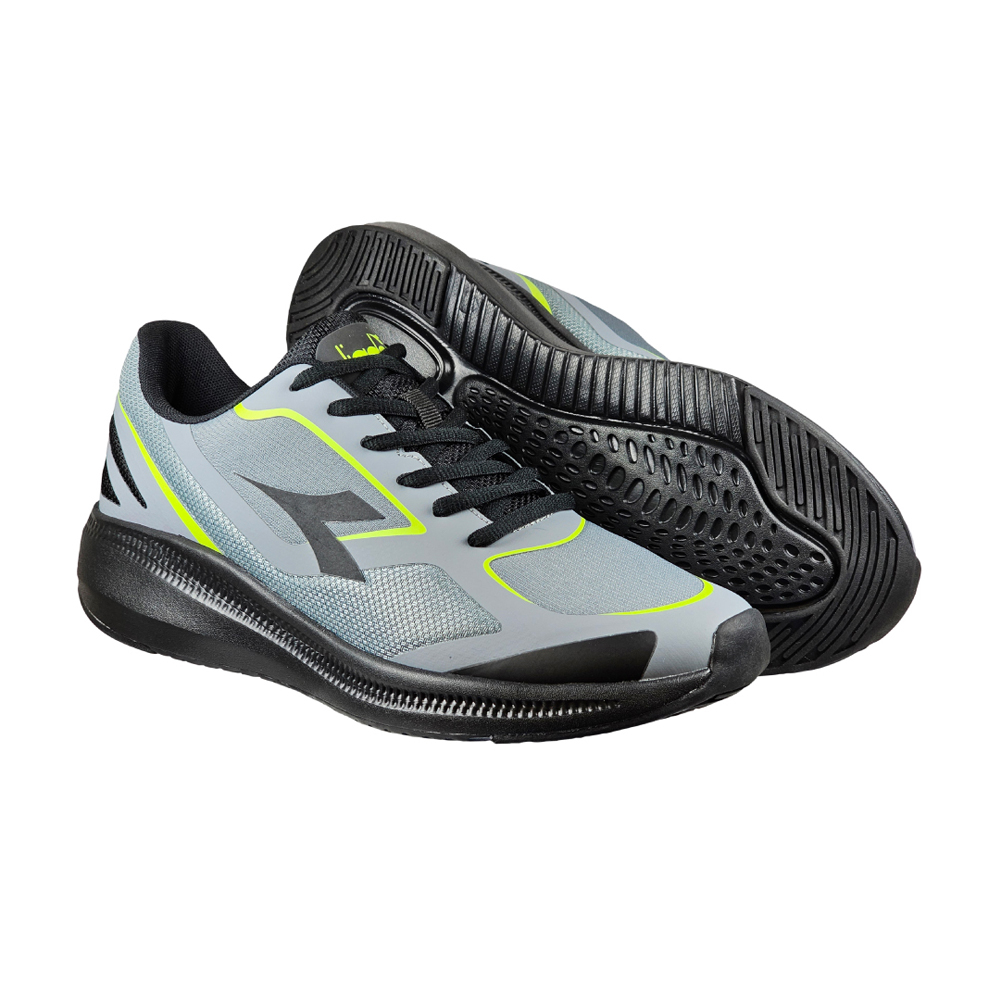 DIADORA迪亞多那 防潑水輕量慢跑鞋 男運動鞋 男鞋 寬楦 TPU 反光 透氣 氣墊乳膠鞋墊 耐穿 防滑 黑 灰, , large