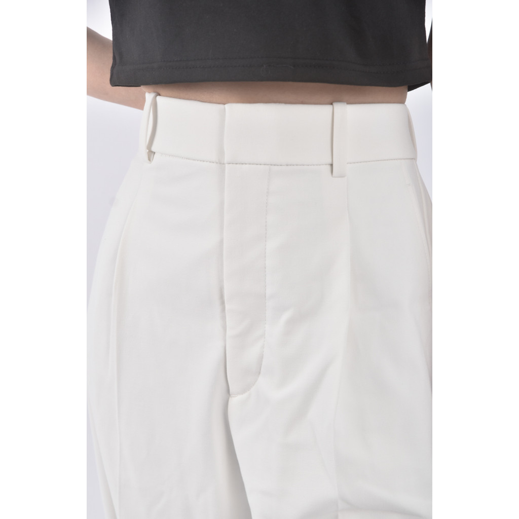 (S) uniqlo高腰質感西裝白色長褲二手衣, , large